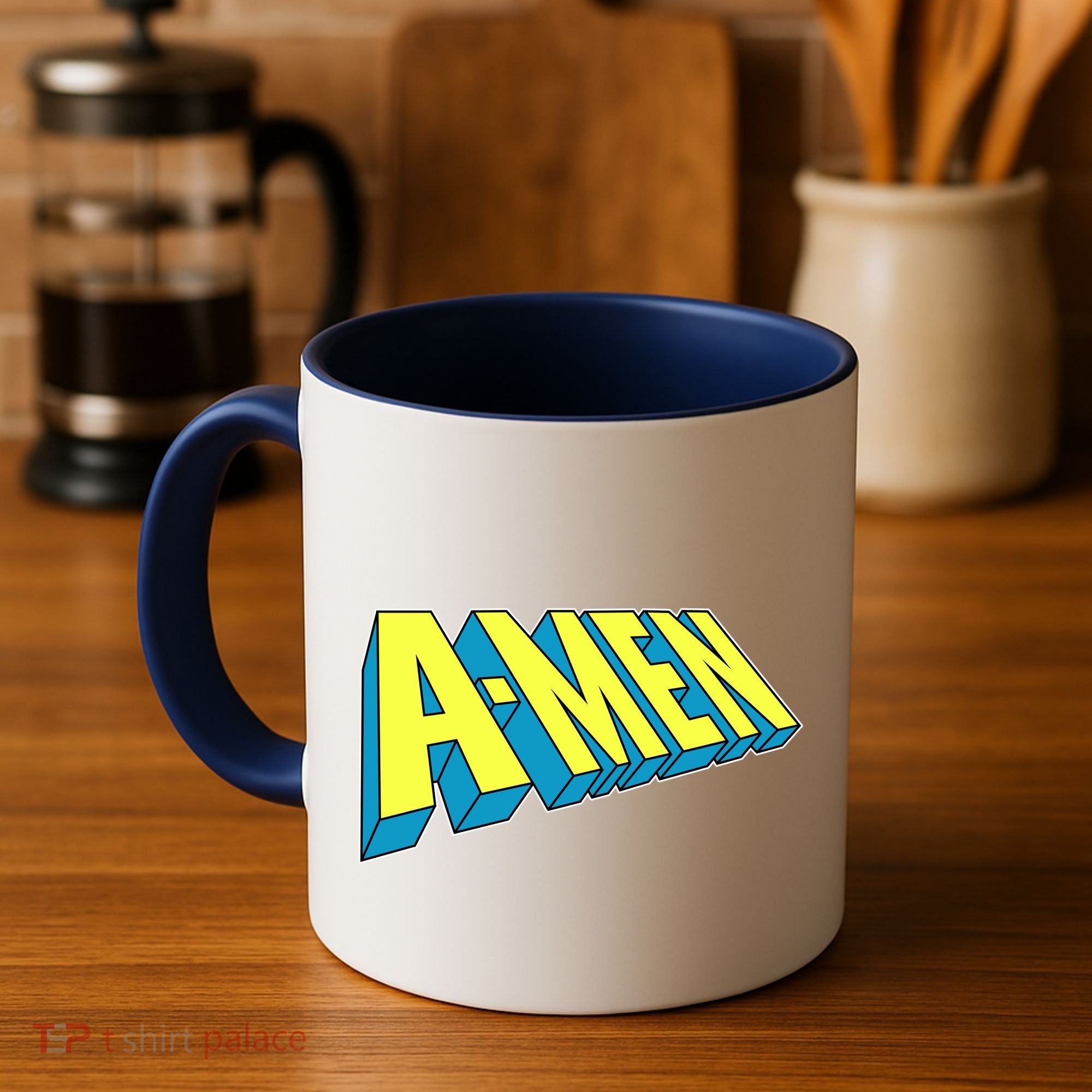 Comic Superhero Styled A-MEN  Coffee Mug