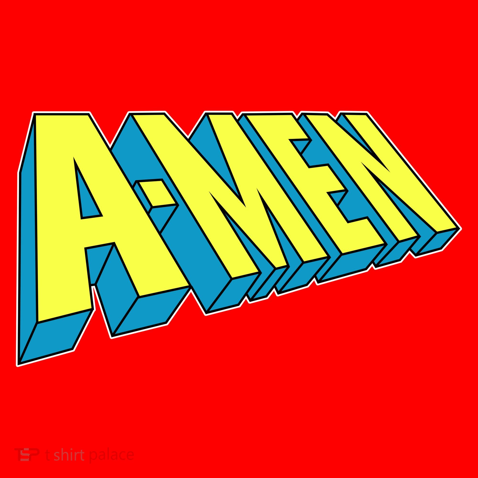 Comic Superhero Styled A-MEN  Santa Hat