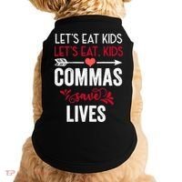 Commas Save Lives Funny Doggie Tank thumb 0