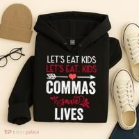 Commas Save Lives Funny Hoodie thumb 4