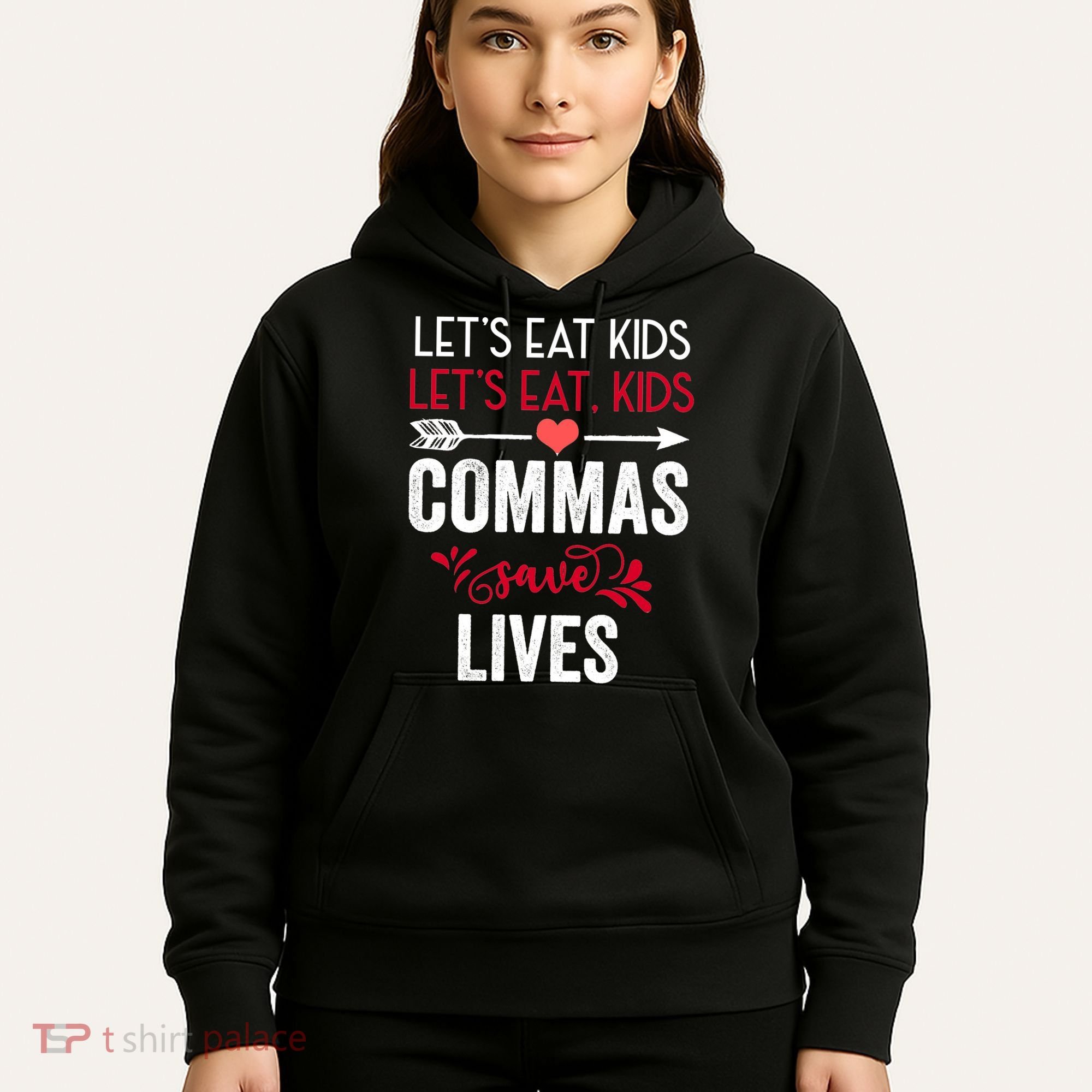 Commas Save Lives Funny Hoodie