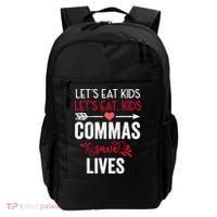 Commas Save Lives Funny Backpack thumb 0