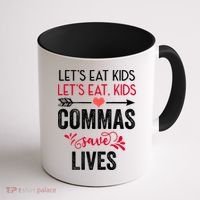 Commas Save Lives Funny Coffee Mug thumb 1