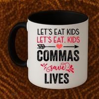 Commas Save Lives Funny Coffee Mug thumb 2