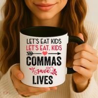 Commas Save Lives Funny Coffee Mug thumb 3