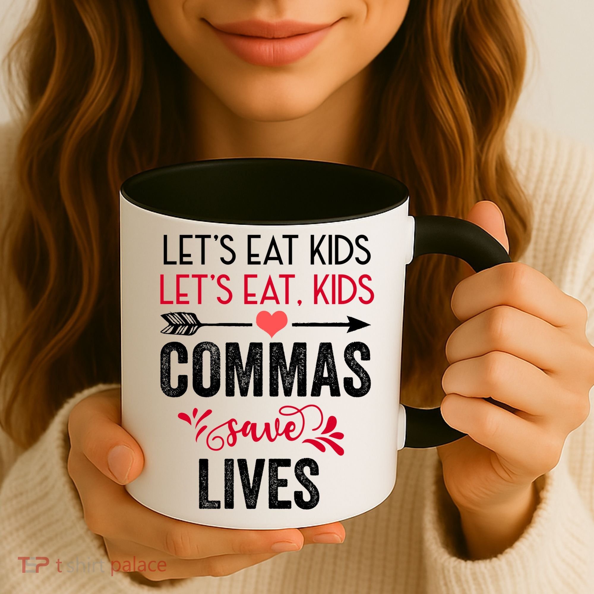 Commas Save Lives Funny Coffee Mug