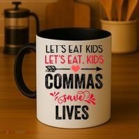 Commas Save Lives Funny Coffee Mug thumb 4