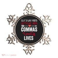 Commas Save Lives Funny Ornament thumb 0