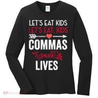 Commas Save Lives Funny Women's Long Sleeve Shirt thumb 0