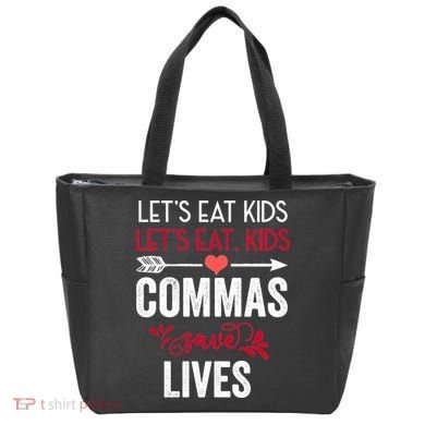 Commas Save Lives Funny Tote Bag