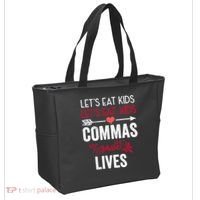 Commas Save Lives Funny Tote Bag thumb 2