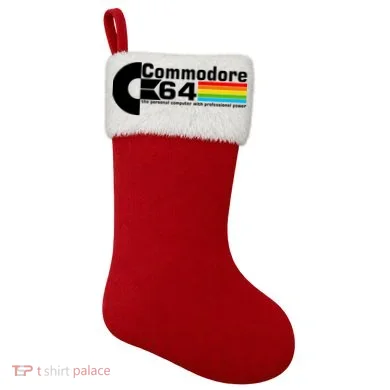 Commodore 64 Retro Computer Christmas Stocking