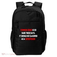 Common Sense Is A Superpower Backpack thumb 0