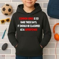 Common Sense Is A Superpower Kids Hoodie thumb 2