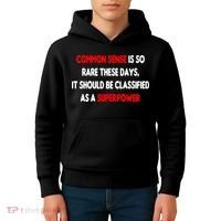 Common Sense Is A Superpower Kids Hoodie thumb 4