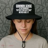 Common Sense Is Like Deodorant Bucket Hat thumb 3