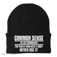 Common Sense Is Like Deodorant Beanie thumb 0