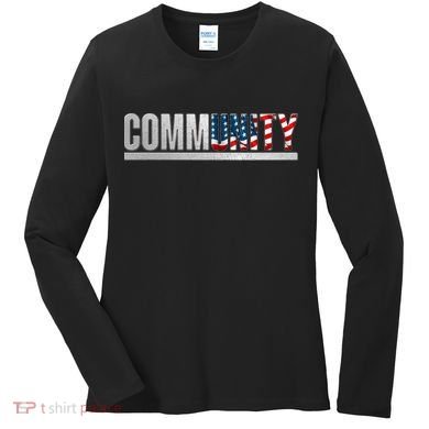 Community USA Flag Women's Long Sleeve Shirt