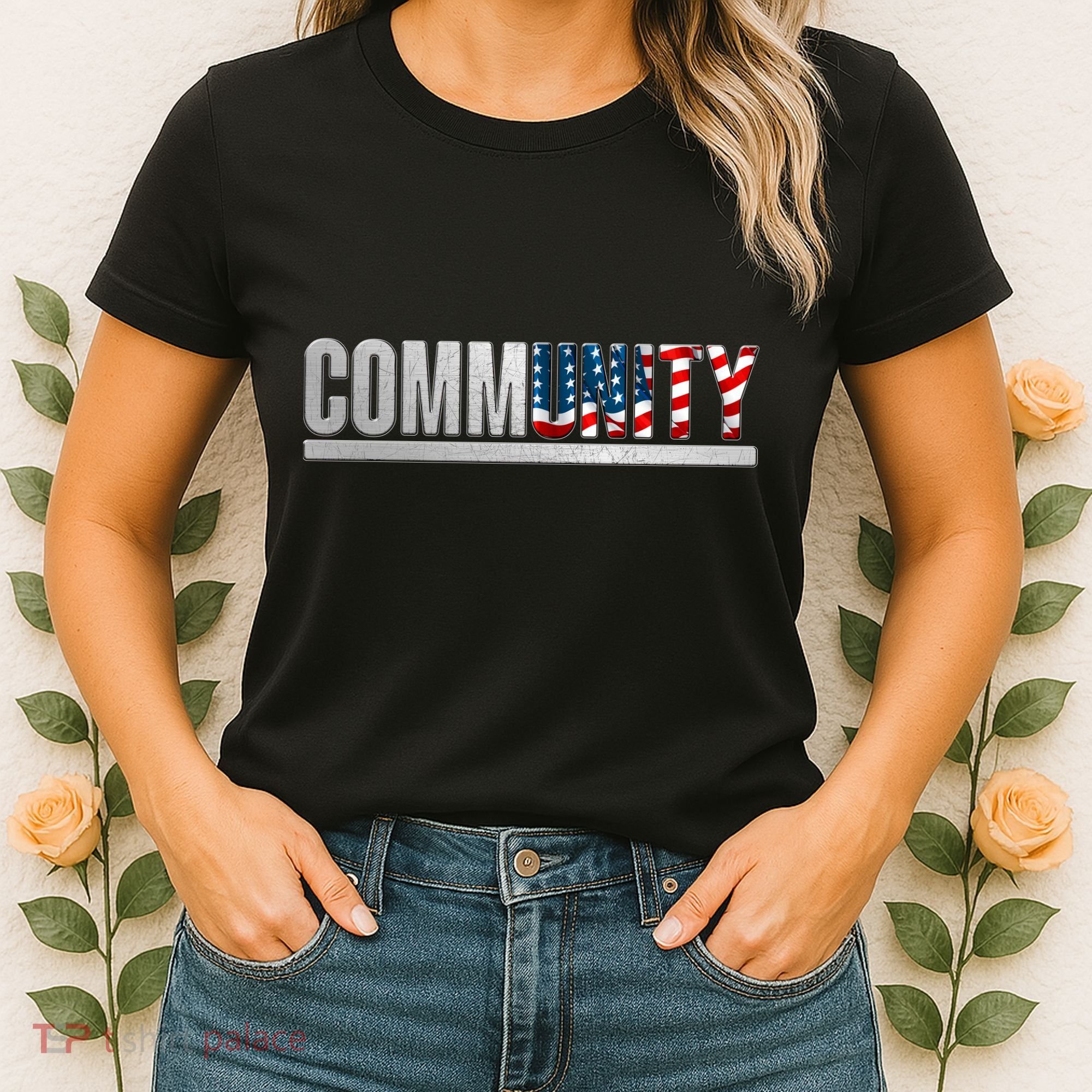 Community USA Flag Women's T-Shirt