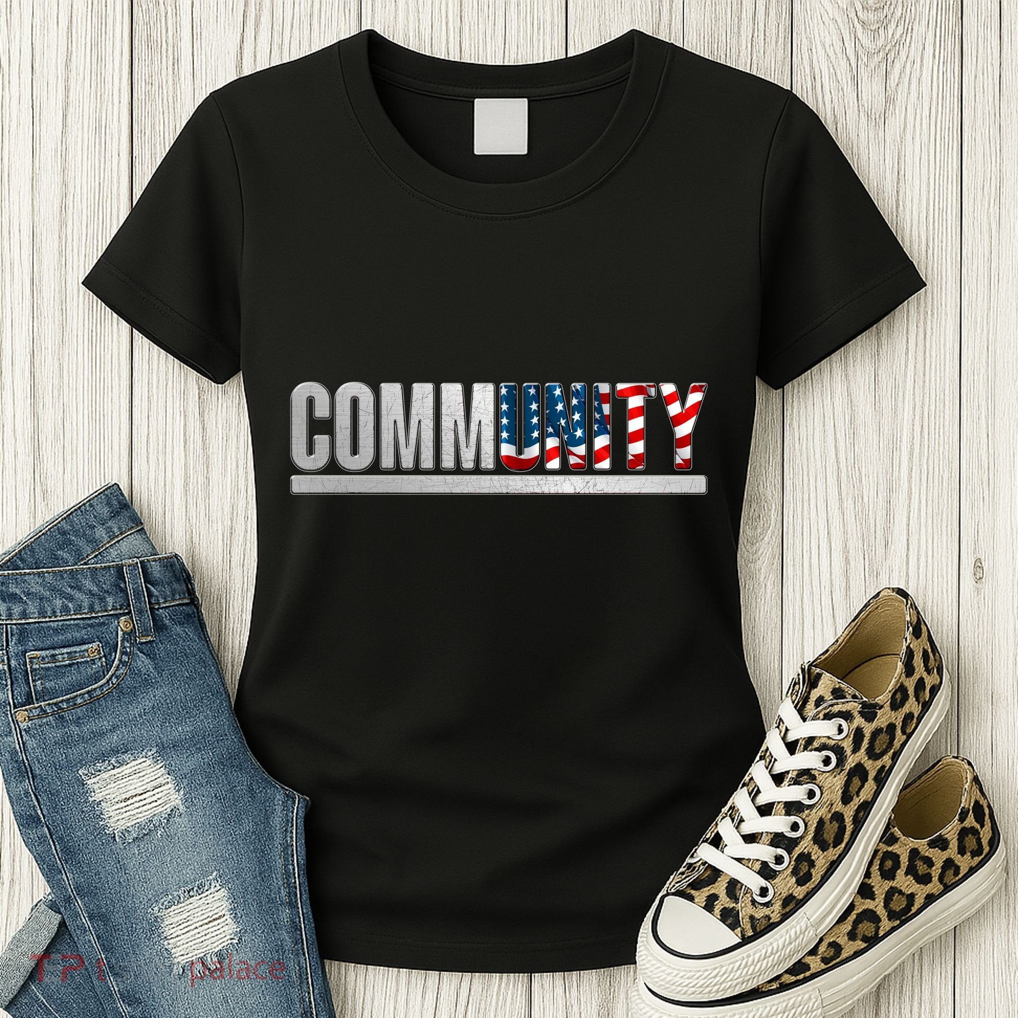 Community USA Flag Women's T-Shirt