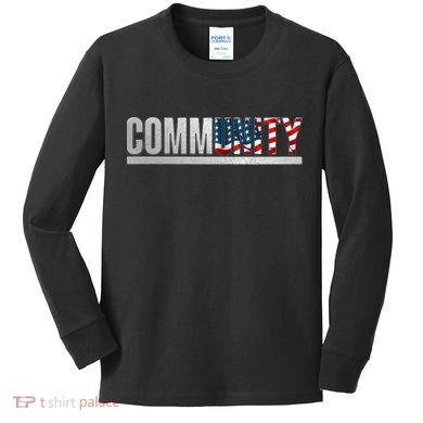 Community USA Flag Kids Long Sleeve Shirt