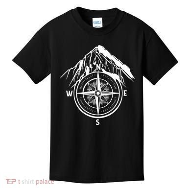 Compass Guide Mountain Kids T-Shirt