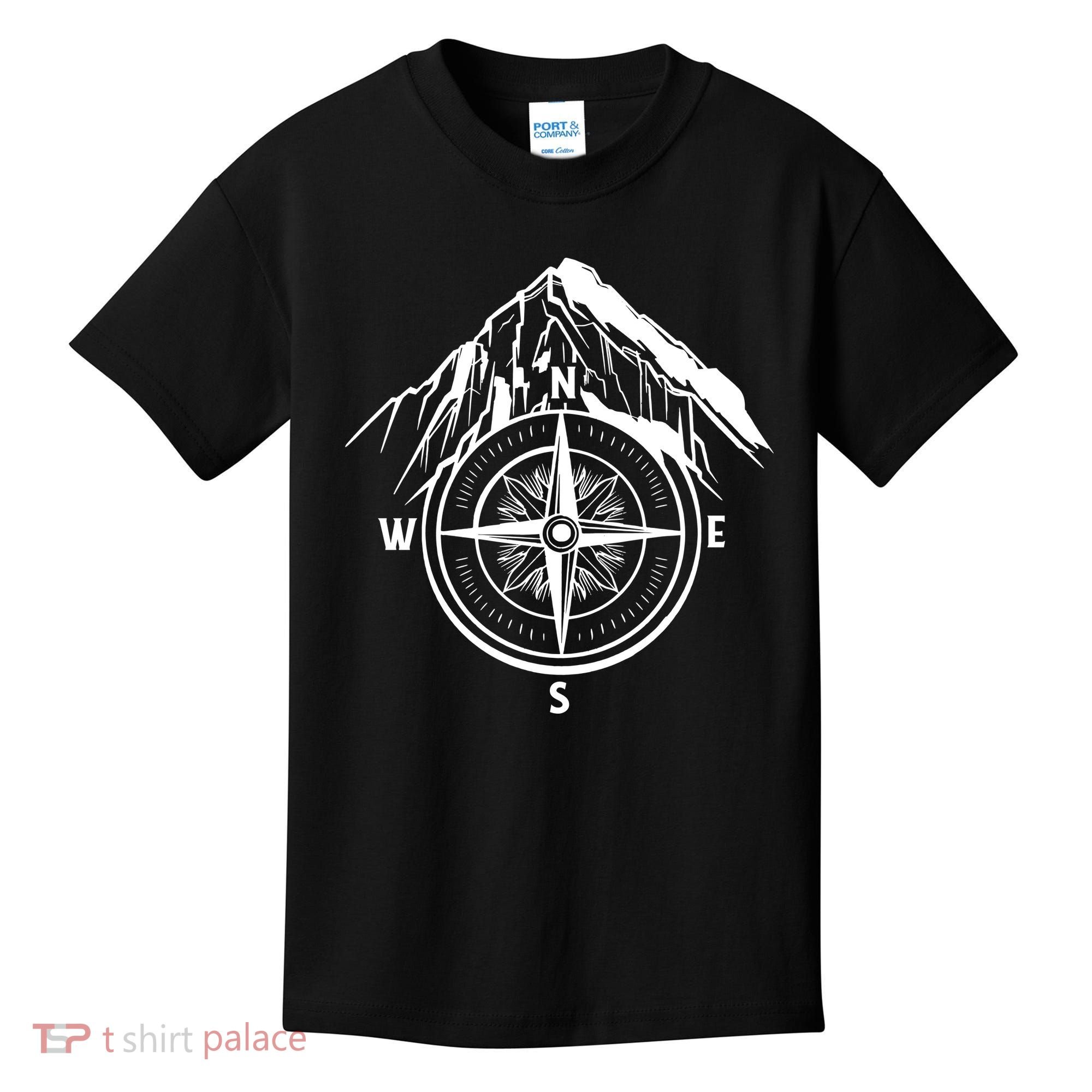 Compass Guide Mountain Kids T-Shirt
