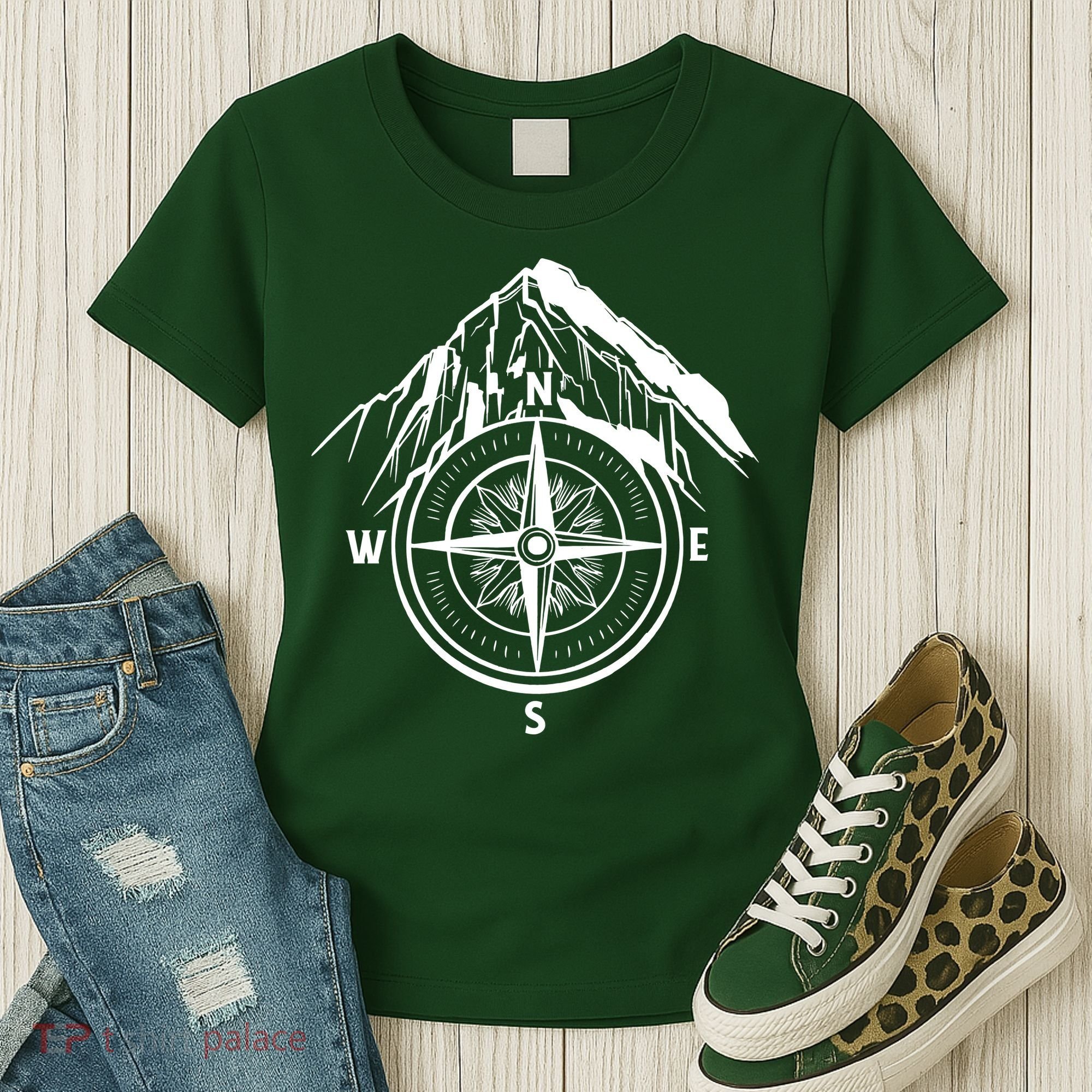 Compass Guide Mountain Women's T-Shirt