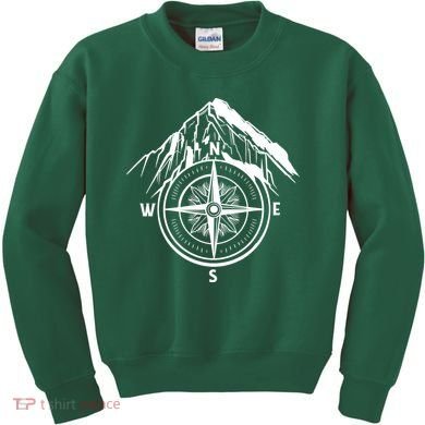 Compass Guide Mountain Kids Sweatshirt