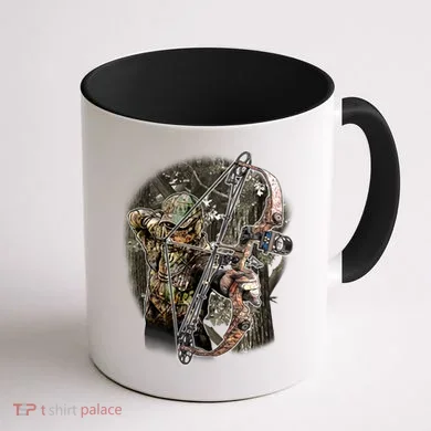 Compound Bow And Arrow Hunter Coffee Mug back