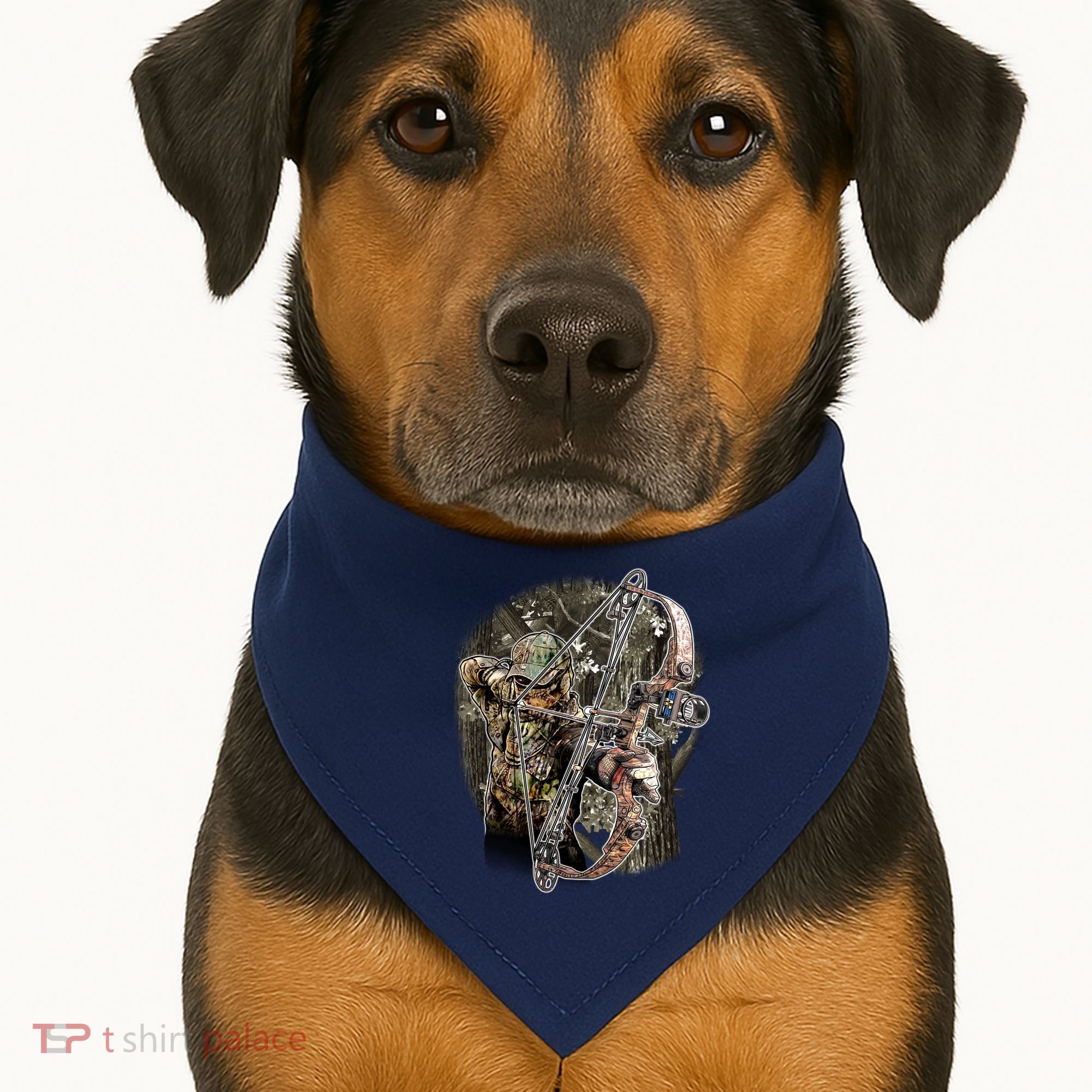 Compound Bow And Arrow Hunter USA-Made Doggie Bandana