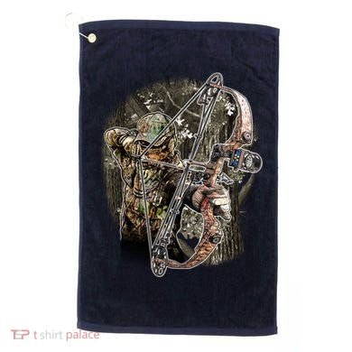 Compound Bow And Arrow Hunter Golf Towel