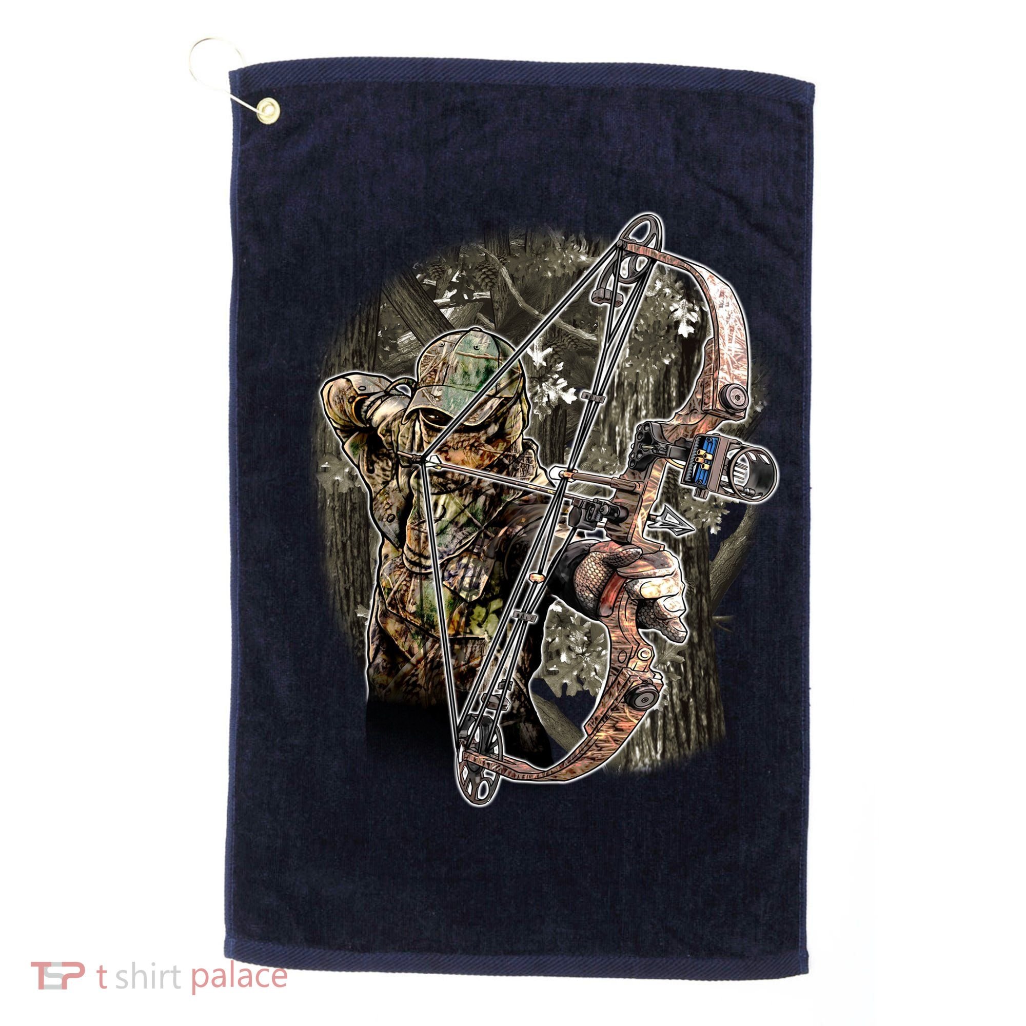 Compound Bow And Arrow Hunter Golf Towel