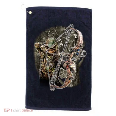 Compound Bow And Arrow Hunter Golf Towel