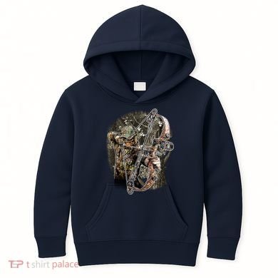 Compound Bow And Arrow Hunter Kids Hoodie