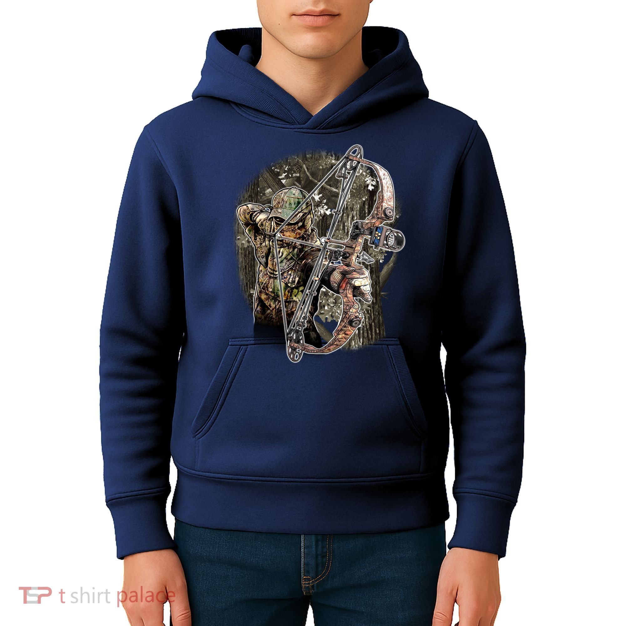 Compound Bow And Arrow Hunter Kids Hoodie