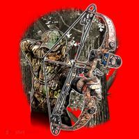Compound Bow And Arrow Hunter Santa Hat thumb 1