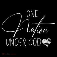 Cute One Nation Under God Usa Script Gift USA-Made Doggie Bandana thumb 2