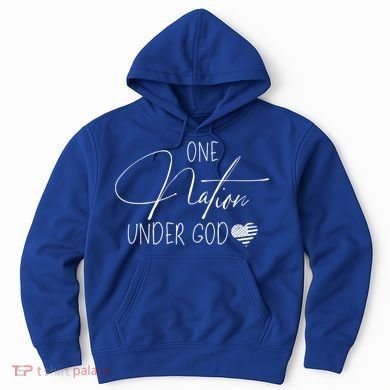 Cute One Nation Under God Usa Script Gift Hoodie