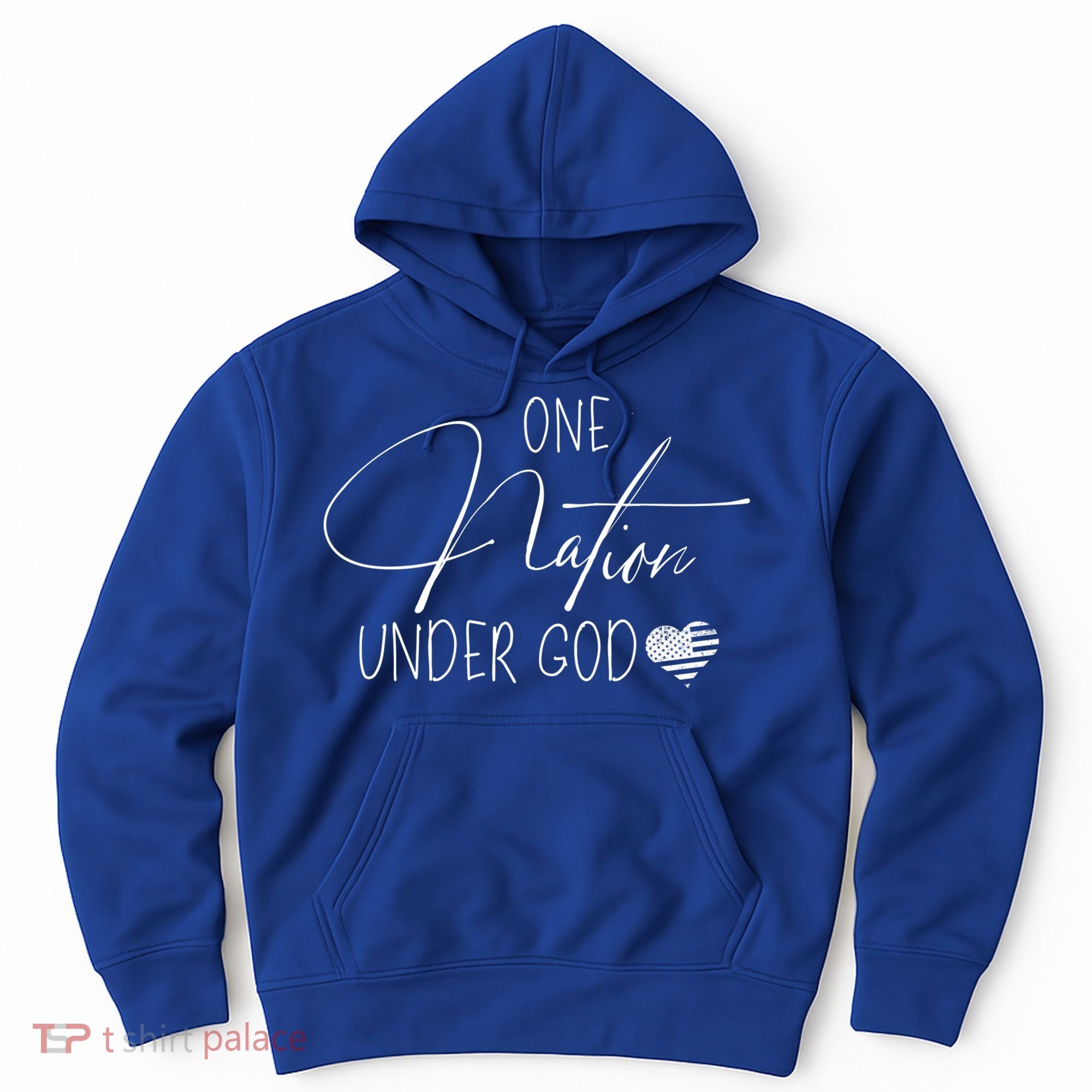 Cute One Nation Under God Usa Script Gift Hoodie