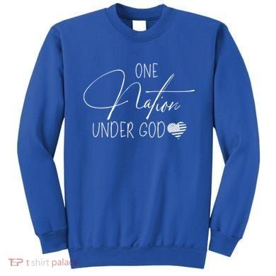 Cute One Nation Under God Usa Script Gift Sweatshirt