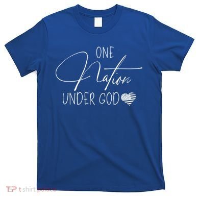 Cute One Nation Under God Usa Script Gift T-Shirt