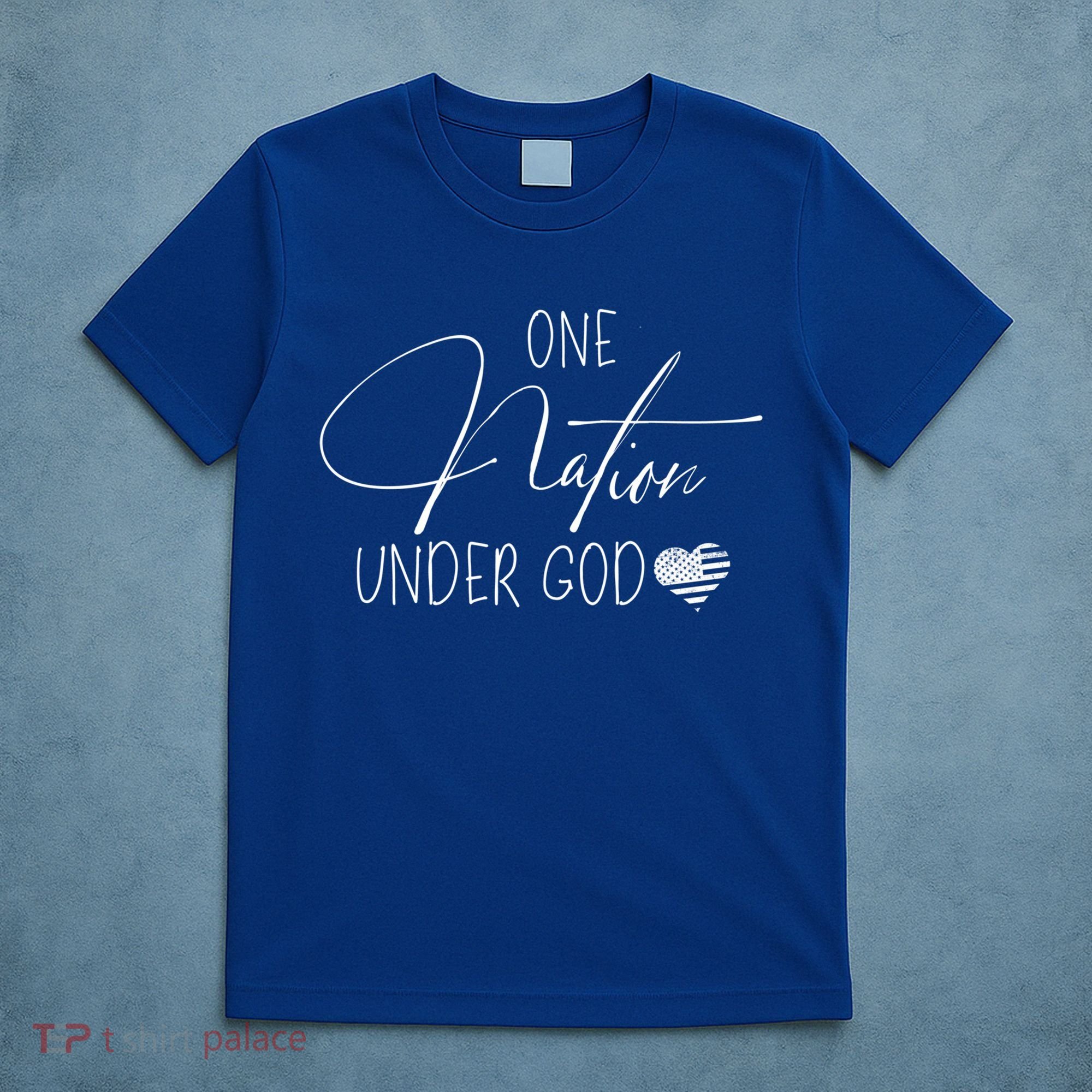 Cute One Nation Under God Usa Script Gift T-Shirt