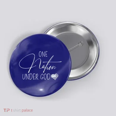 Cute One Nation Under God Usa Script Gift Button