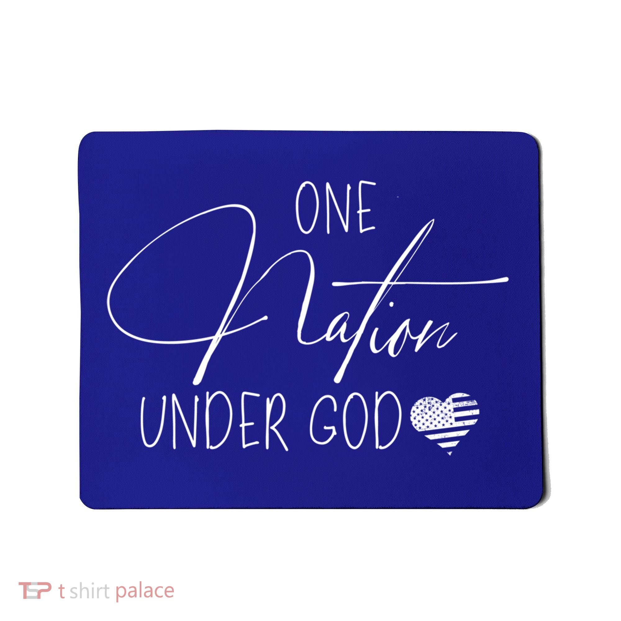 Cute One Nation Under God Usa Script Gift Mousepad