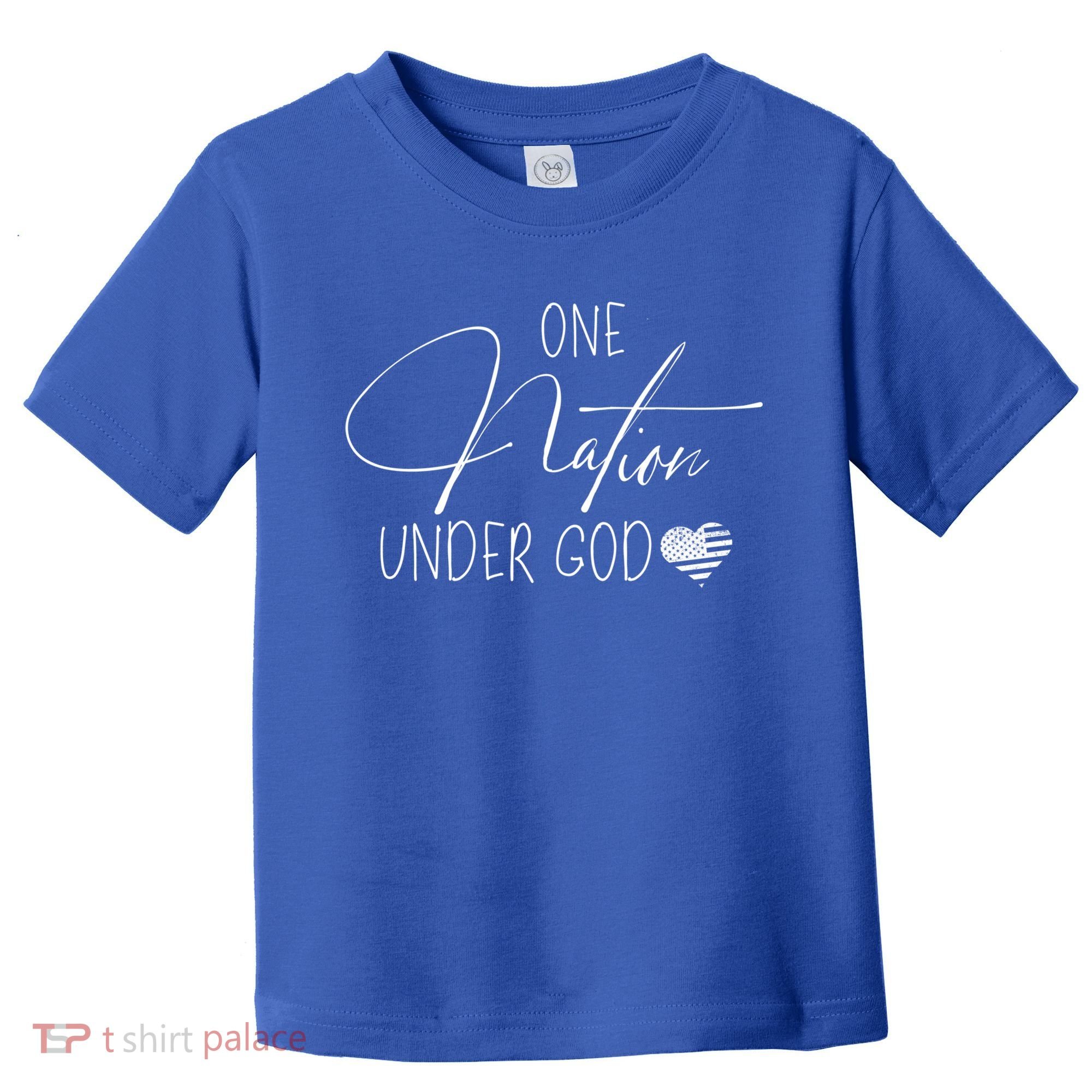 Cute One Nation Under God Usa Script Gift Toddler T-Shirt