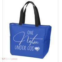 Cute One Nation Under God Usa Script Gift Tote Bag thumb 3