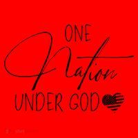 Cute One Nation Under God Usa Script Gift Santa Hat thumb 1