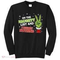 Christmas On Naughty List I Regret Nothing Xmas Sweatshirt thumb 0