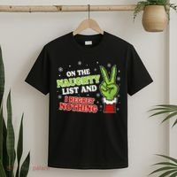 Christmas On Naughty List I Regret Nothing Xmas T-Shirt thumb 2